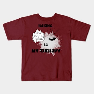 baking is my therapy Kids T-Shirt